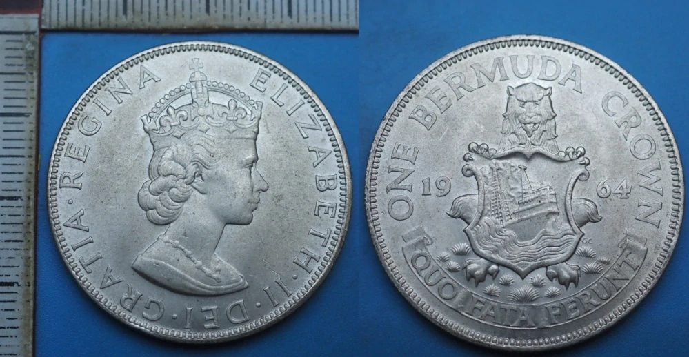 1964 - 1 crown, stříbro - Bermudy