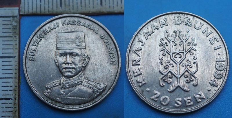 1994 - 20 sen - Brunej, Haji Hassanal Bolkiah
