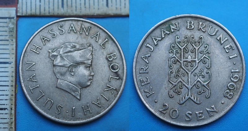1968 - 20 sen - Brunej, Hassanal Bolkiah