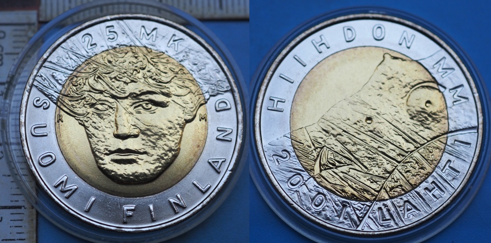 2001 - 25 markkaa - Finsko, Hiihdon MM 2001 Lahti, kapsle