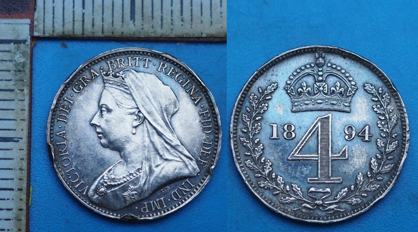 1894 - 4 pence, stříbro - Victoria, Velká Británie, Maundy