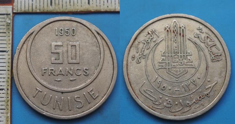 1950 - 50 francs - Tunis, Muhammad al-Amin Bey