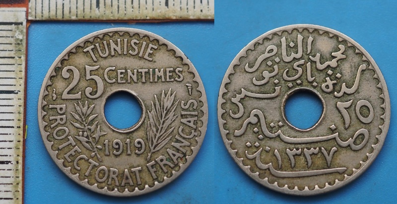 1919 - 25 centimes - Francouzský Tunis