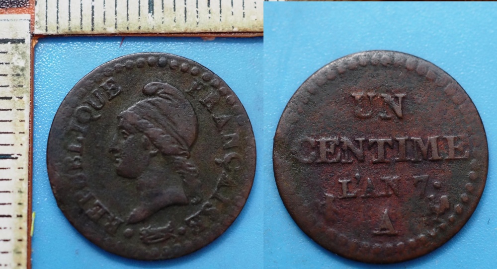 1798 - LAN 7 A - 1 centime - Francie