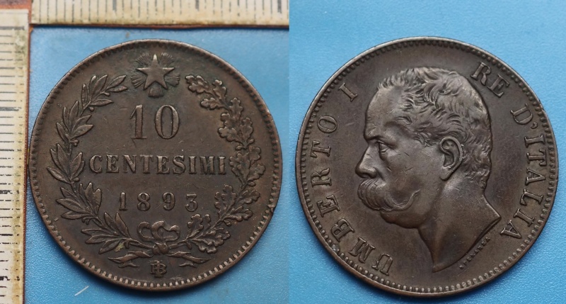 1893 BI - 10 centesimi - Umberto I., Itálie