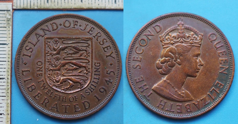 1954 - 1/12 shilling - Jersey, Alžběta II.