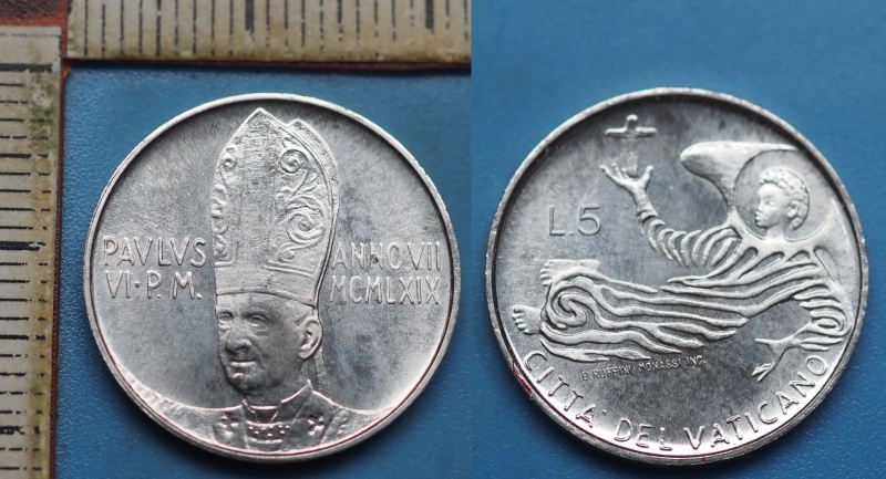 1969 - 5 lir - Pavel VI., Vatikán