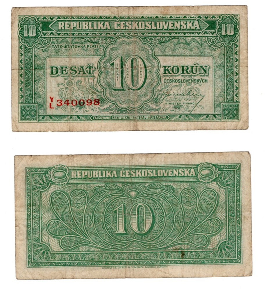 1945 (ND) - 10 korun, bankovka - YL340098