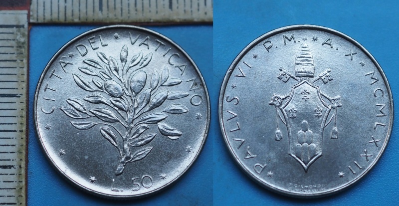 1972 - 50 lir - Pavel VI., Vatikán