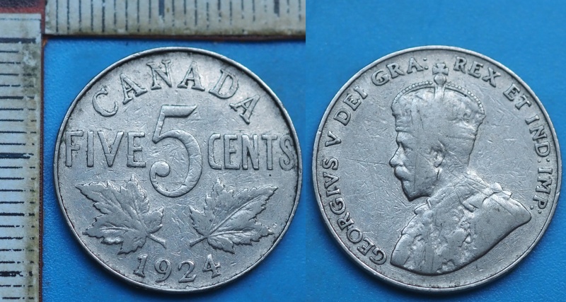 1924 - 5 cents - Kanada, Jiří V.