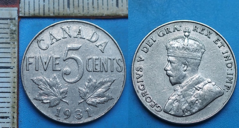 1931 - 5 cents - Kanada, Jiří V.