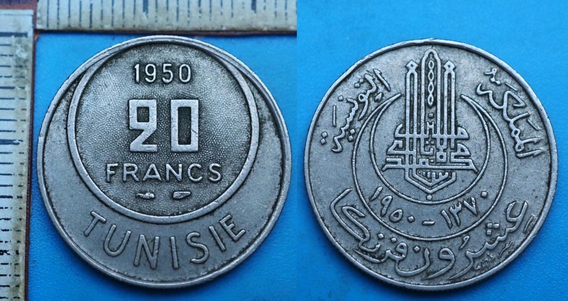 1950 - 50 francs - Tunis, Muhammad al-Amin Bey
