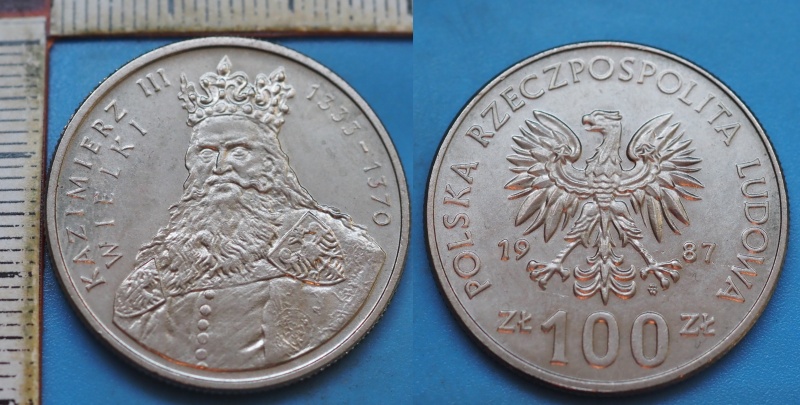 1987 - 100 zlotych - Polsko, Kazimierz III. Wielki