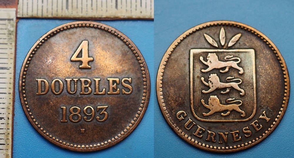 1893 H - 4 doubles - Guernesey