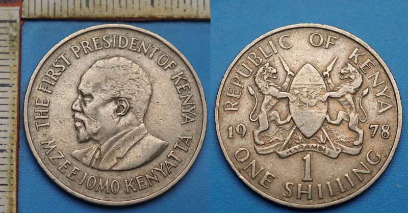 1978 - 1 shilling - Keňa, Mzee Jomo Kenyatta