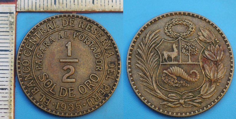 1935 - 1/2 sol de oro - Peru