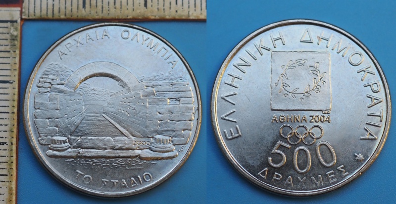 2000 - 500 drachem - Řecko, OH Athény 2004