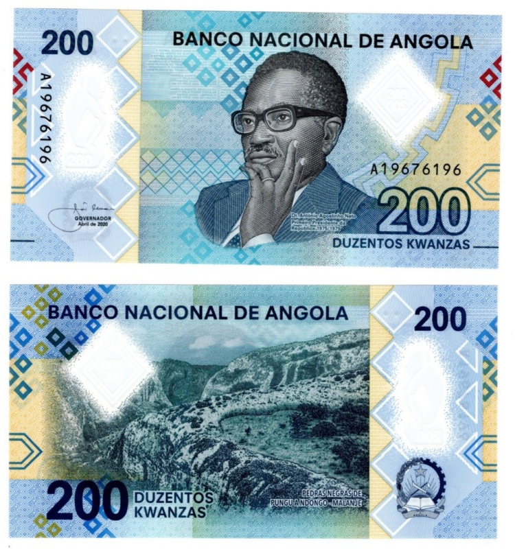 2020 - 200 kwanzas, bankovka, A19676196 - Angola, krásná