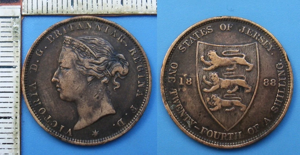 1888 - 1/24 shilling - Jersey, Victoria