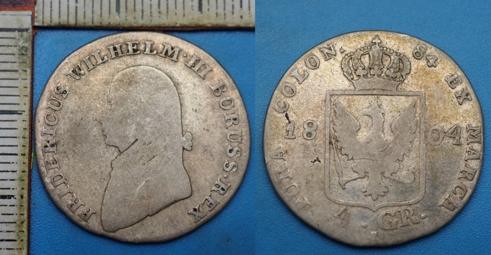 1804 A - 4 groschen, stříbro - Fridrich Vilém III., Prusko