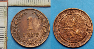 1881 - 1 cent - William III., Nizozemí