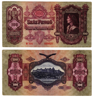 1930 - 100 pengo, bankovka - Maďarsko, E 304 089820
