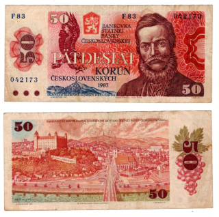 1987 - 50 Kč, bankovka - F83 042173