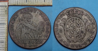 1795 - 20 soldi, stříbro - Ferdinand I., Itálie, Vévodství Parma a Piacenza