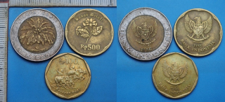 1992-1996 - mince Indonésie - 3x různý typ