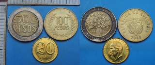 2003-2008 - mince Kolumbie - 3x různý typ