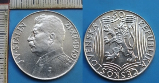 1949 - 50 Kčs, stříbro - J.V.Stalin