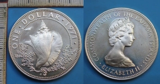 1971 - 1 dollar, stříbro - Bahamy
