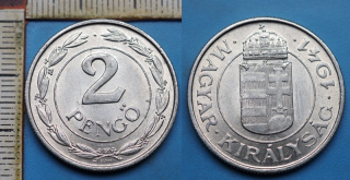 1941 BP - 2 pengo - válečné Maďarsko, krásná