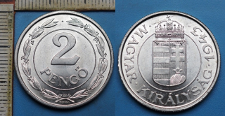1943 BP - 2 pengo - válečné Maďarsko, krásná