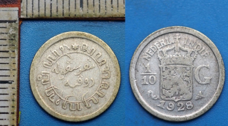 1928 - 1/10 guldenu, stříbro - Nizozemská Východní Indie