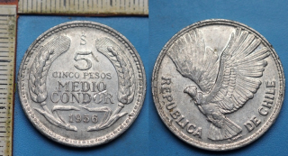 1956 - 5 pesos - Chile