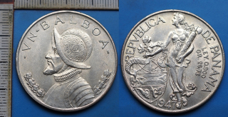 1947 - 1 balboa, stříbro - Panama