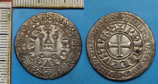 1280-1305 - Tourský groš, stříbro - Filip IV., Francie