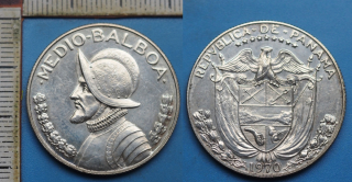 1970 - 1/2 balboa, stříbro - Panama, krásná