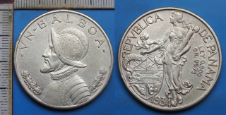 1934 - 1 balboa, stříbro - Panama