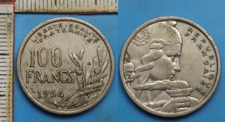 1954 B - 100 francs - Francie
