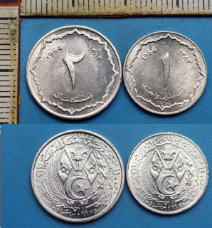 1964 - 1 a 2 santim - 2x Alžír