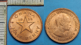 1958 - 1/2 pesewa - Ghana, Kwame Nkrumah