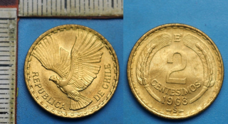 1968 OS - 2 centesimos - Chile