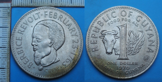1970 - 1 dollar - Guyana, FAO