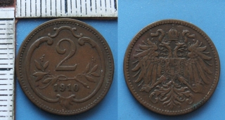 1910 - 2 heller - František Josef I.
