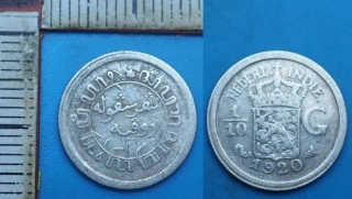 1920 - 1/10 guldenu, stříbro - Nizozemská Indie