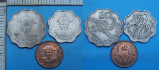 1986 - 1 a 10 a 20 cents - Svazijsko, 3x různý typ