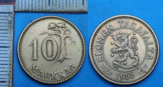 1955 H - 10 markkaa - Finsko