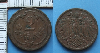 1912 - 2 heller - František Josef I.